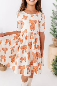 Gingerbread Bow | Scoop Back Dress