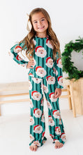 Load image into Gallery viewer, GREEN Santa Stripes | GIRLS 2-Piece SET