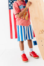 Load image into Gallery viewer, BLUE Spangled Stripes | BOY SHORTS