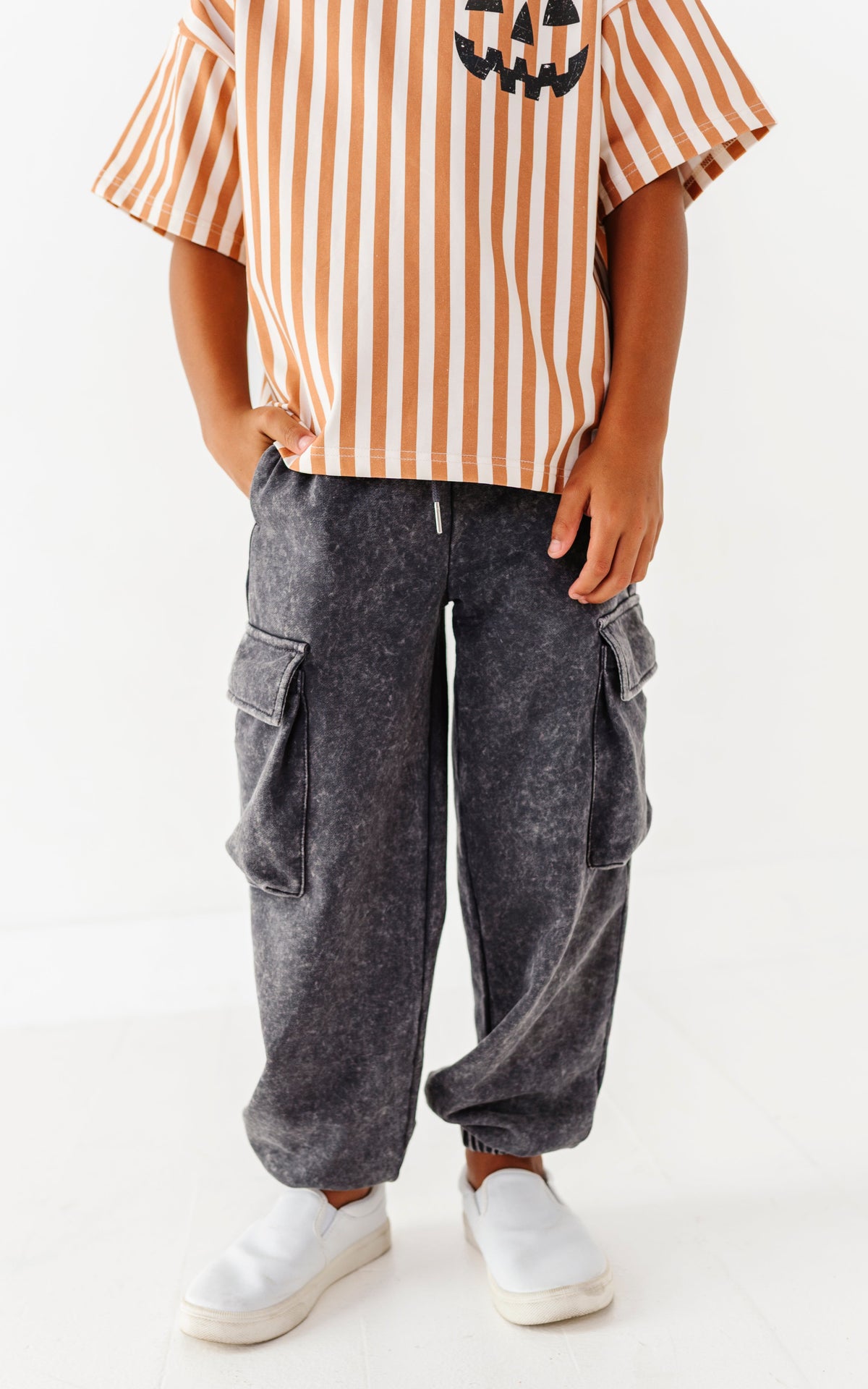 Vintage Black | Cargo Pants