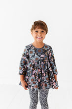 Load image into Gallery viewer, BLACK FLORAL | Double Ruffle Peplum