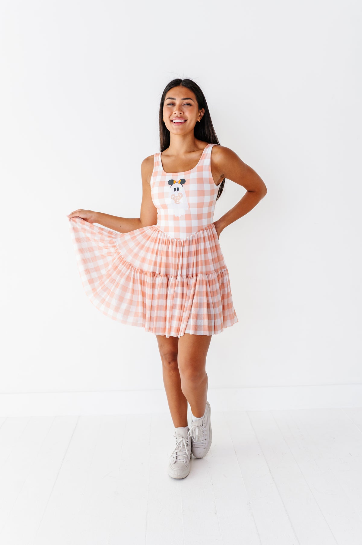 Pretzel Ghostie (PLAID) | ADULT Mesh Dress