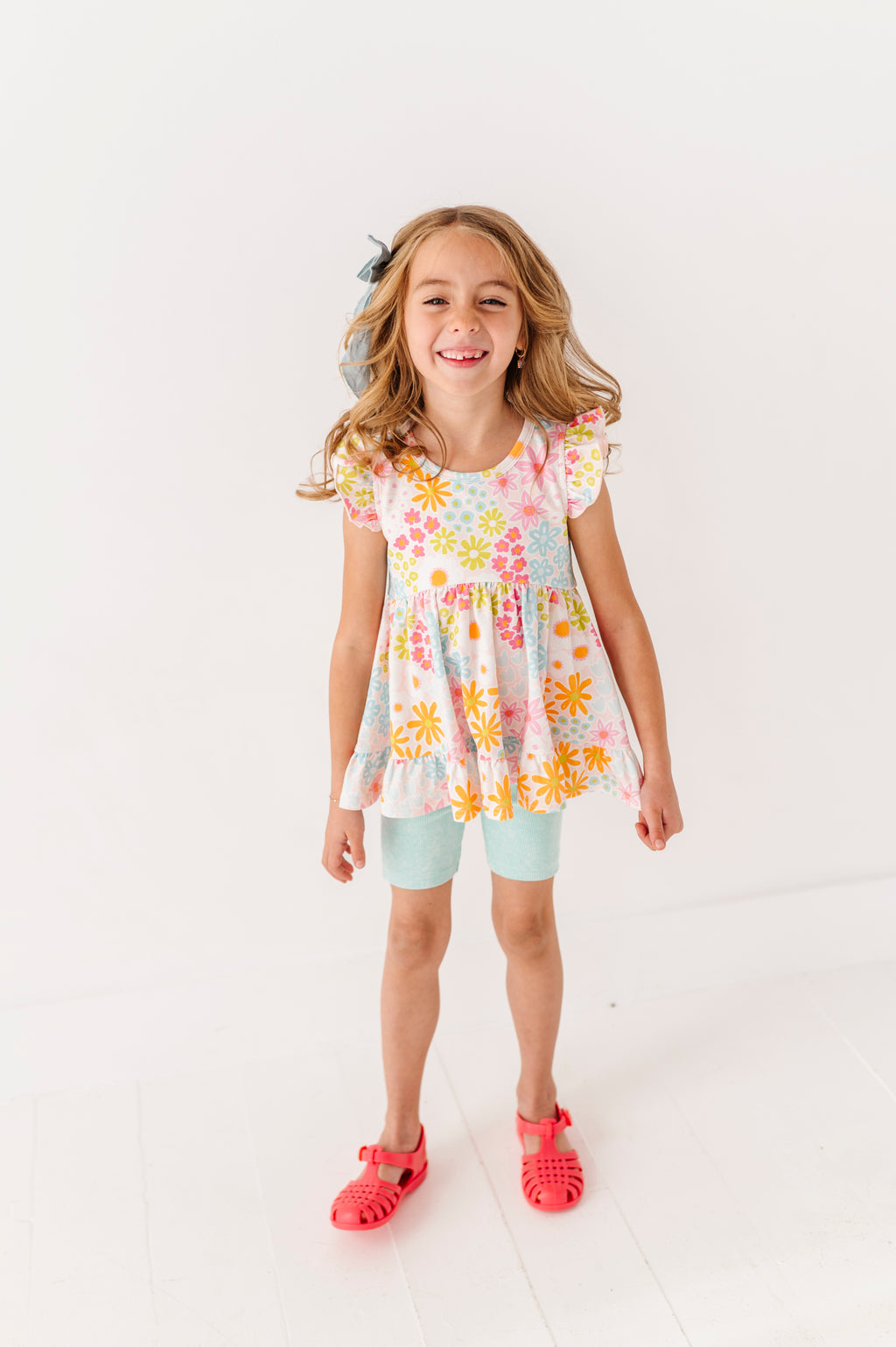 Summer Floral | Double Ruffle Peplum