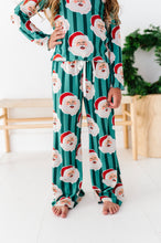 Load image into Gallery viewer, GREEN Santa Stripes | GIRLS 2-Piece SET