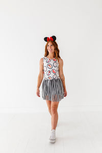 Midnight Stripes | (ADULT) MESH SKORT