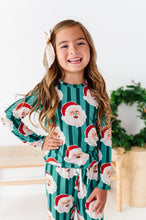 Load image into Gallery viewer, GREEN Santa Stripes | GIRLS 2-Piece SET