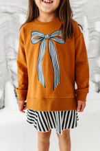 Load image into Gallery viewer, Striped Bow | SIDE-SPLIT SWEATSHIRT