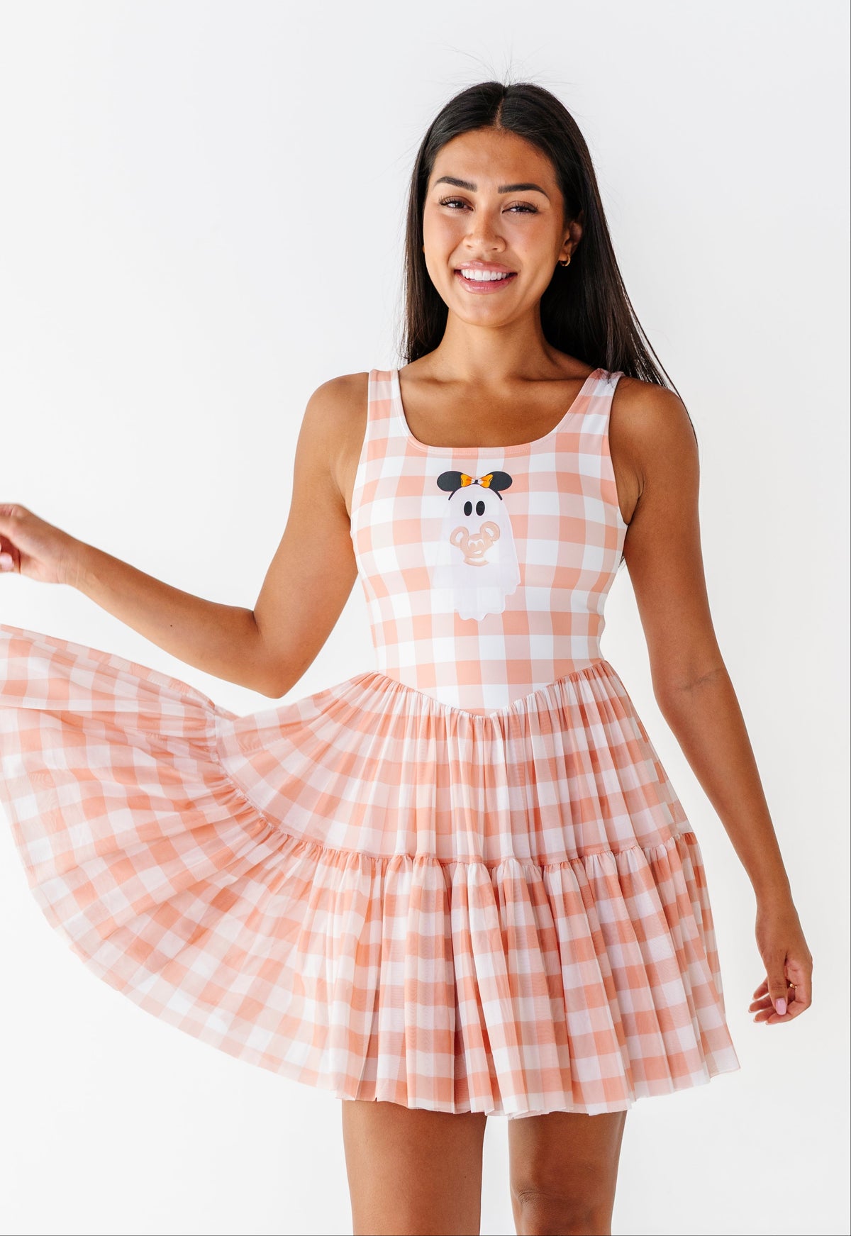 Pretzel Ghostie (PLAID) | ADULT Mesh Dress
