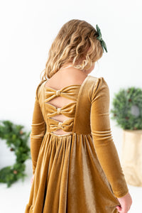 Carmel | Velvet Bow Back Dress