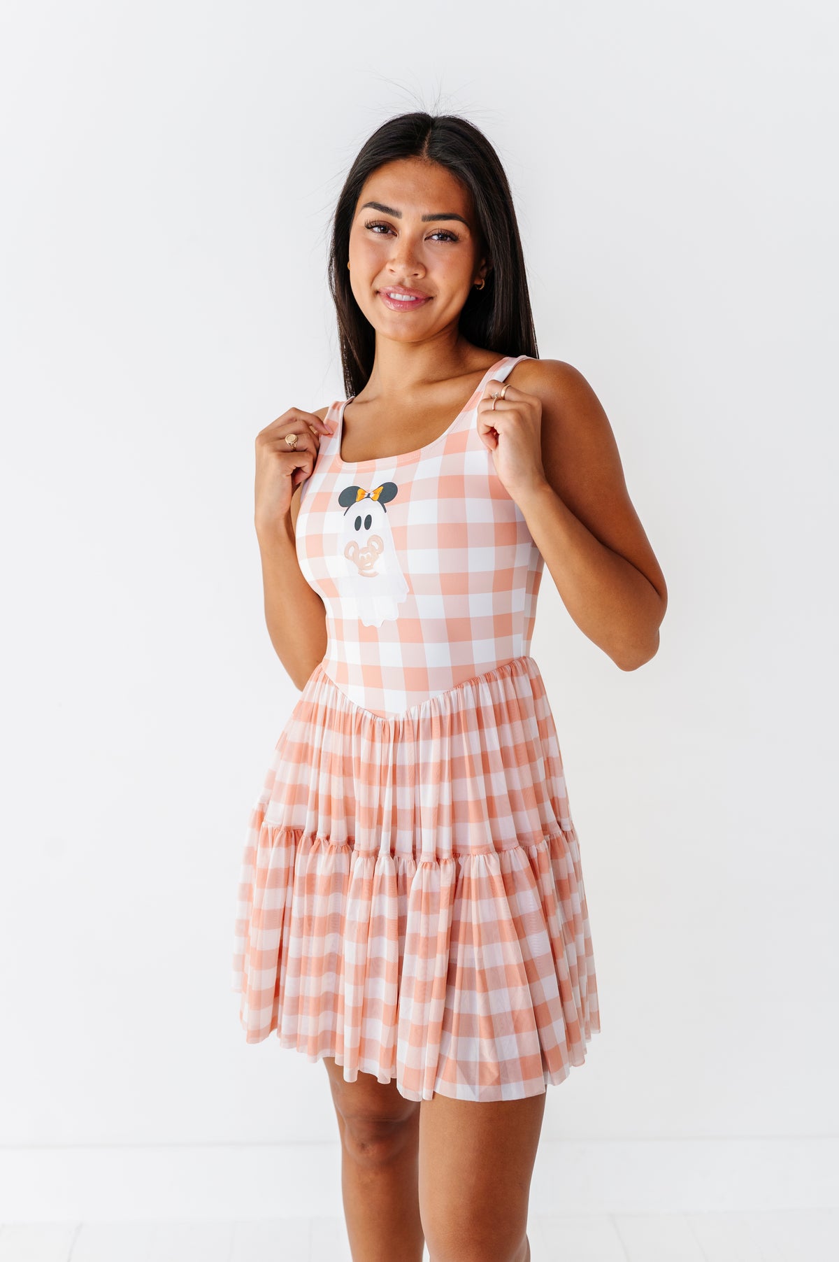 Pretzel Ghostie (PLAID) | ADULT Mesh Dress