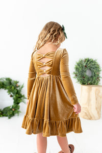 Carmel | Velvet Bow Back Dress