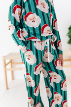 GREEN Santa Stripes | GIRLS 2-Piece SET