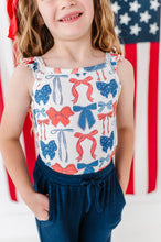 Load image into Gallery viewer, Red, White + BOW | Ribbed Tank