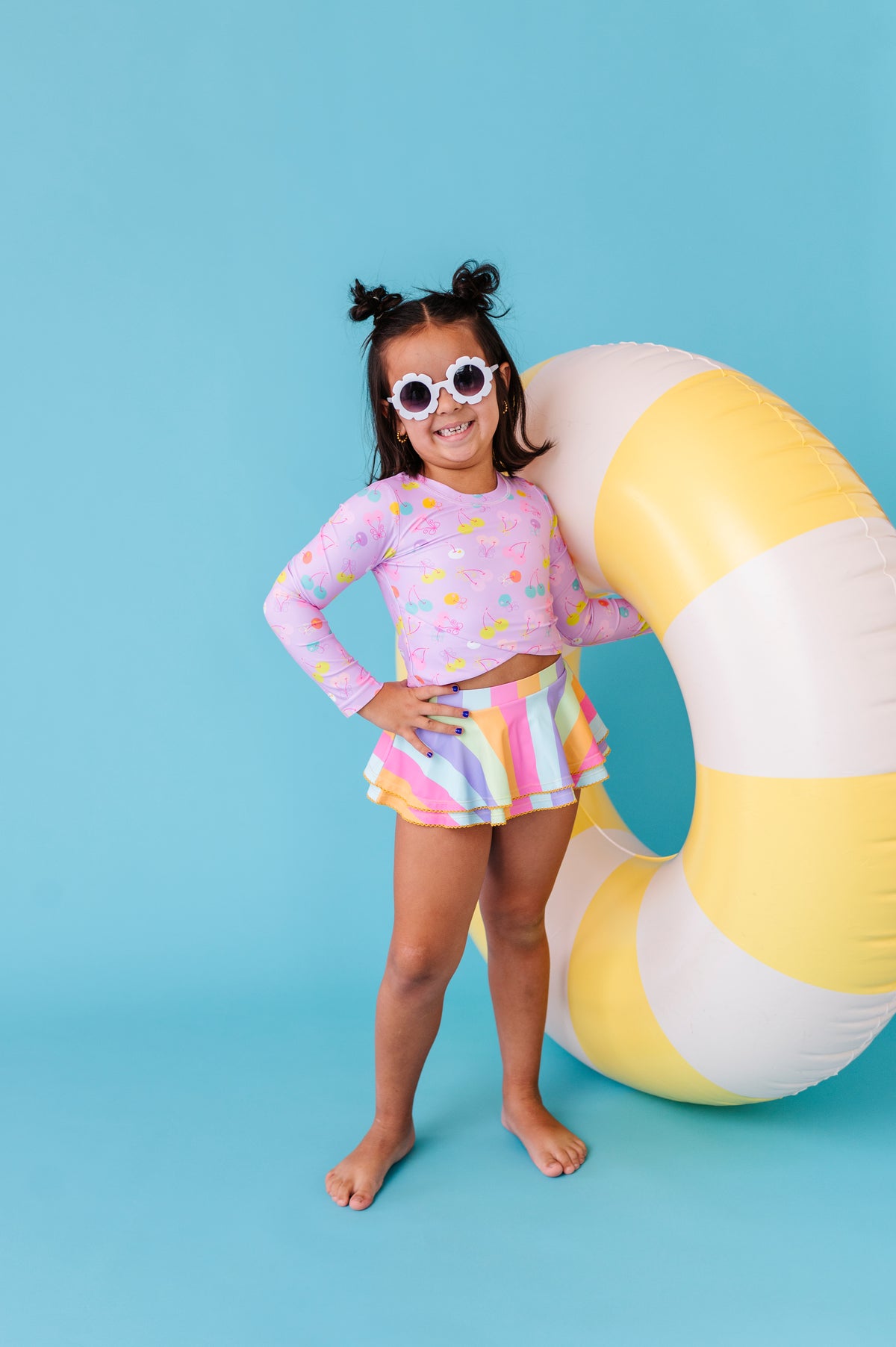 Cherry Crush |  RASHGUARD SKIRTED 2-PIECE