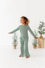 Load image into Gallery viewer, Green Stripes | GIRLS WIDE-LEG SET