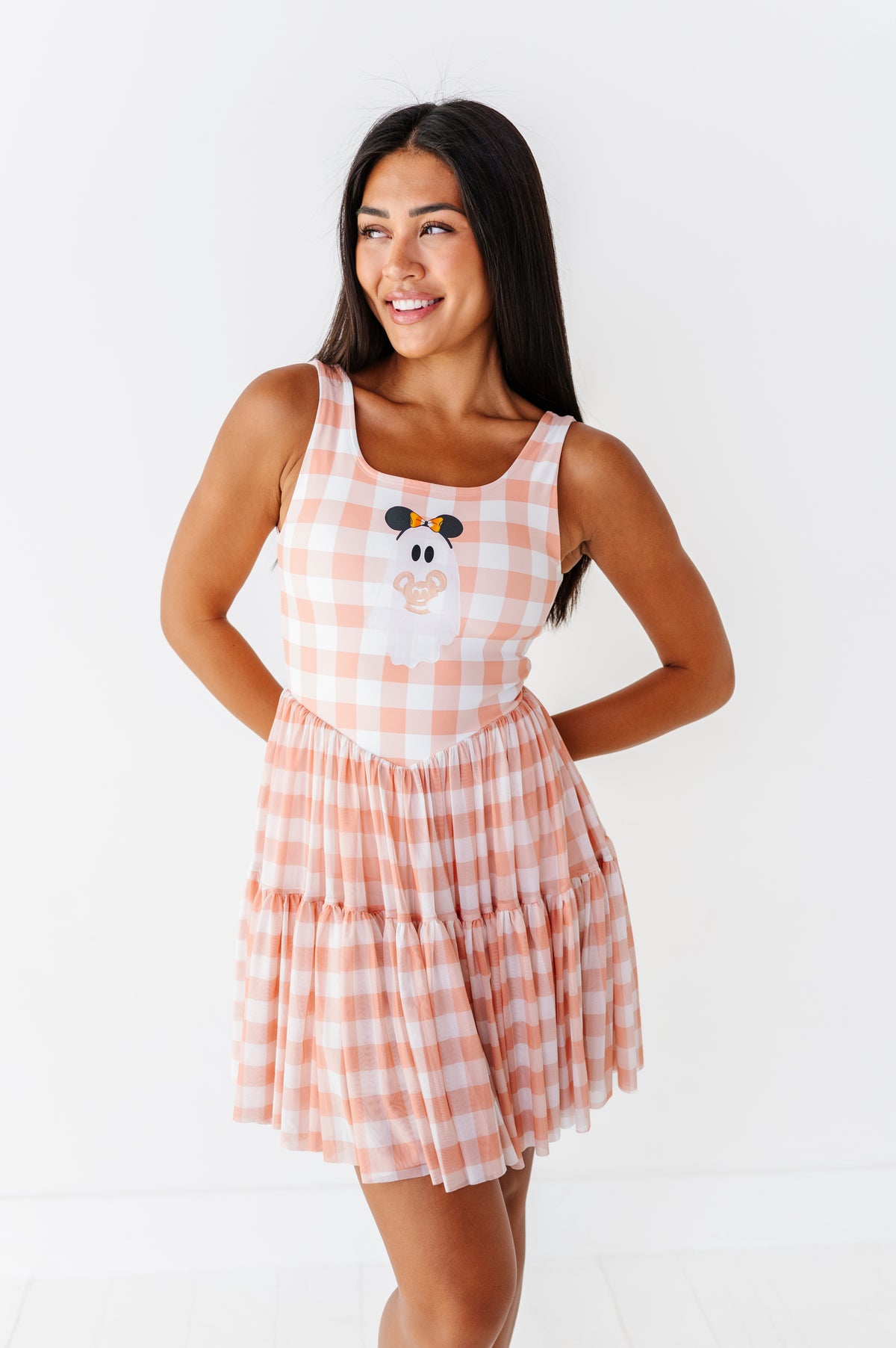 Pretzel Ghostie (PLAID) | ADULT Mesh Dress