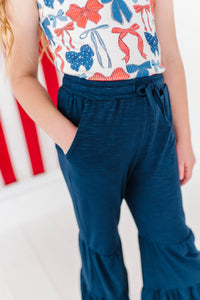 Red, White + BOW | Ribbed Tank