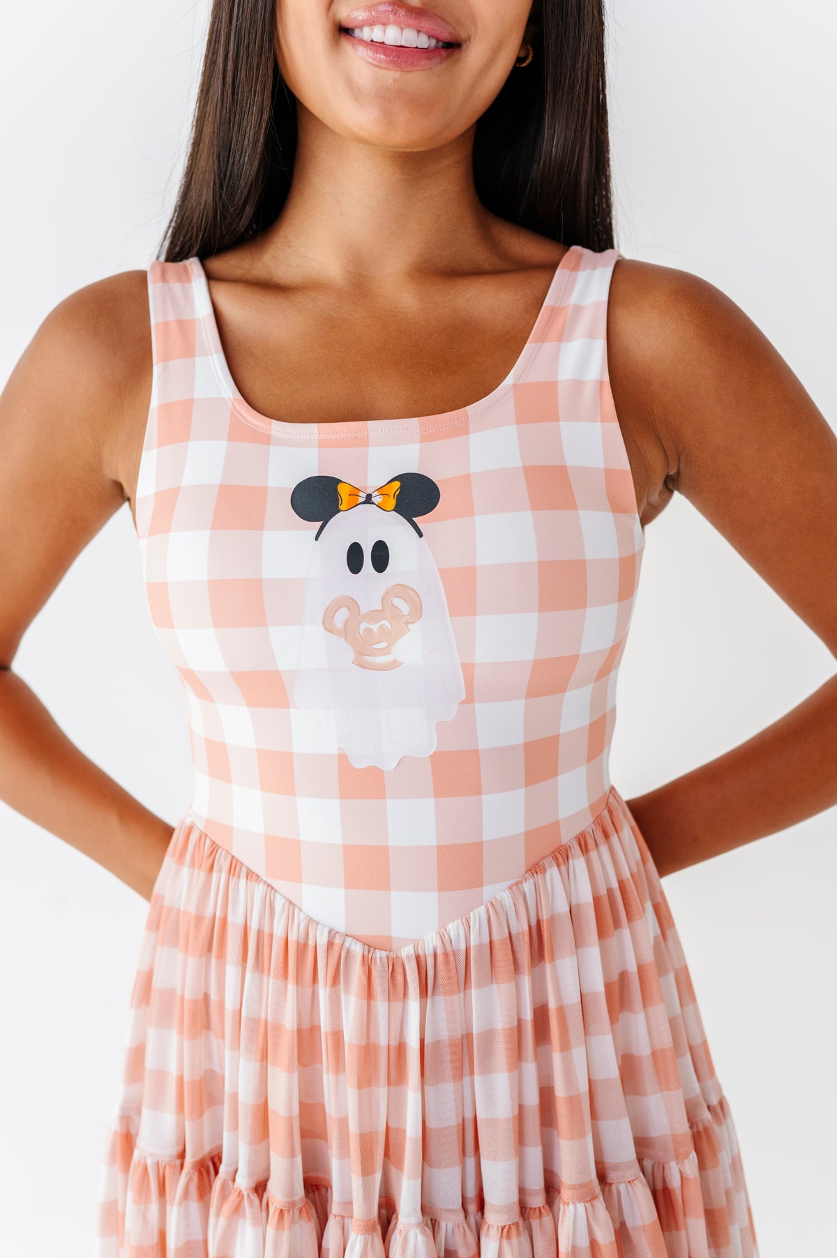 Pretzel Ghostie (PLAID) | ADULT Mesh Dress