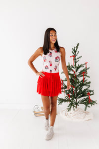 Holly Berry | (ADULT) Mesh Skort