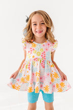 Summer Floral | Double Ruffle Peplum