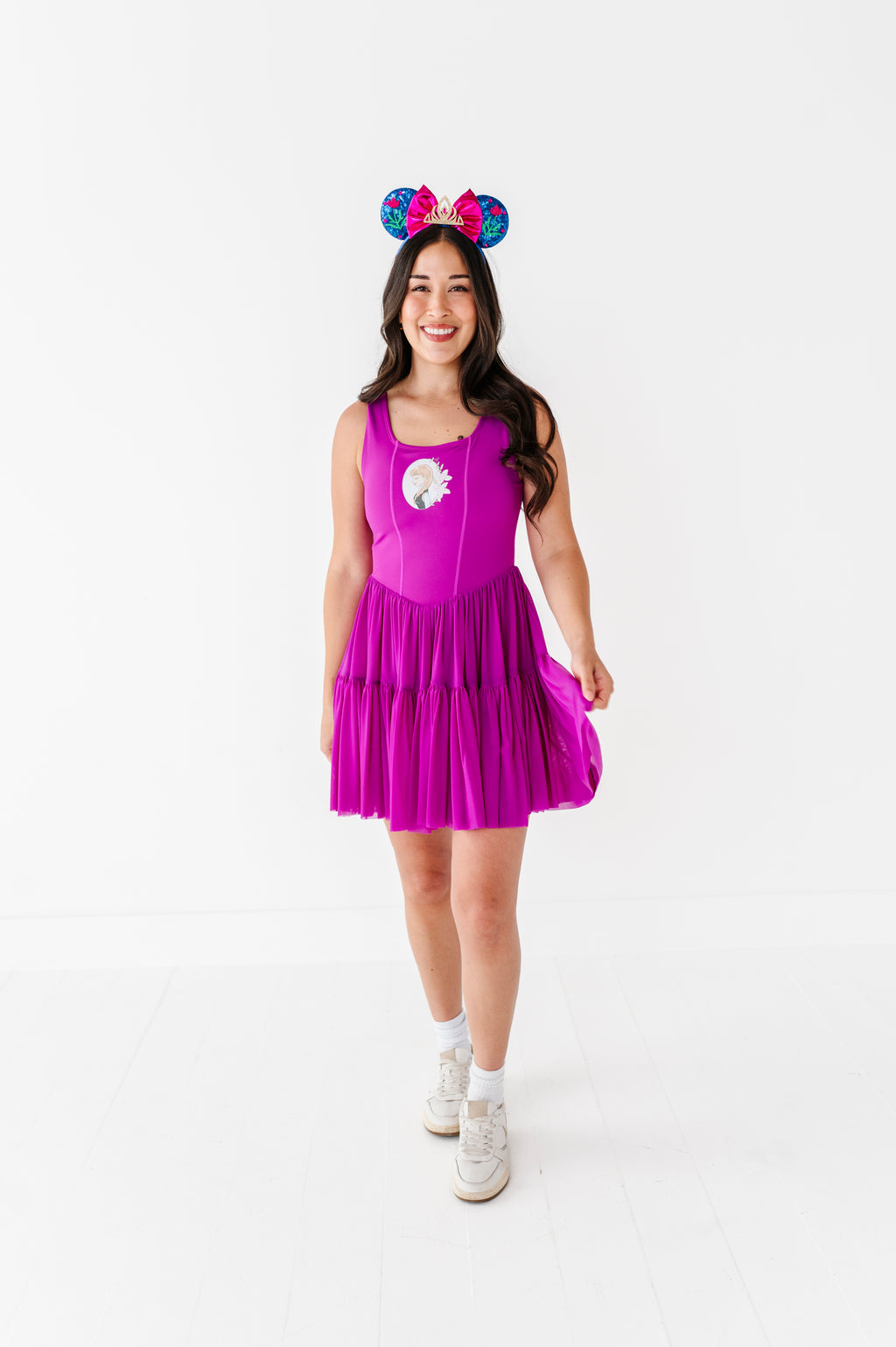Ana (ADULT) | Raspberry Mesh DRESS
