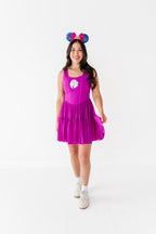 Ana (ADULT) | Raspberry Mesh DRESS