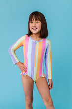 Load image into Gallery viewer, Sherbert Stripes | RASHGUARD ONE-PIECE
