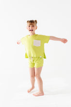 Load image into Gallery viewer, Lime Wedge | Boxy Crop + Shorts RIB Set