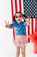 Load image into Gallery viewer, Stars + Stripes | Skirted Rashguard TWO-PIECE