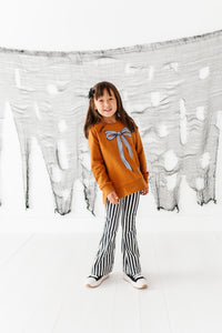 Striped Bow | SIDE-SPLIT SWEATSHIRT