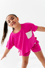Load image into Gallery viewer, Pink Punch | Boxy Crop + Shorts RIB Set