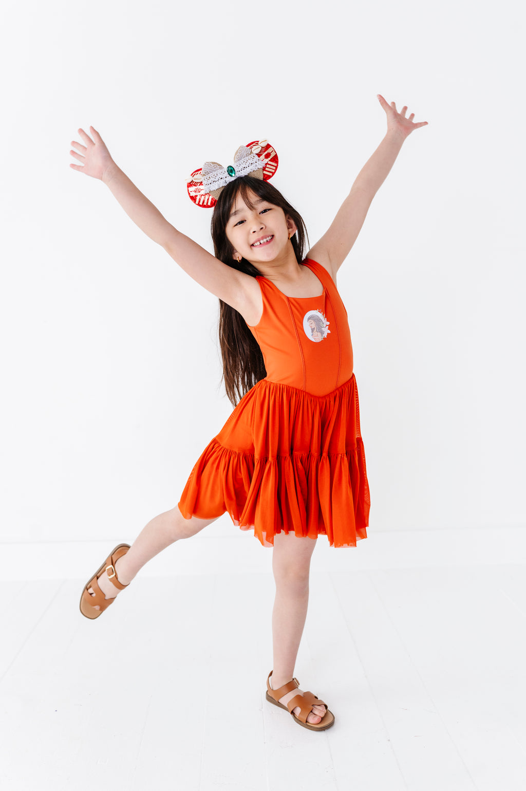 Moana (KIDS) | Burnt Orange Mesh DRESS