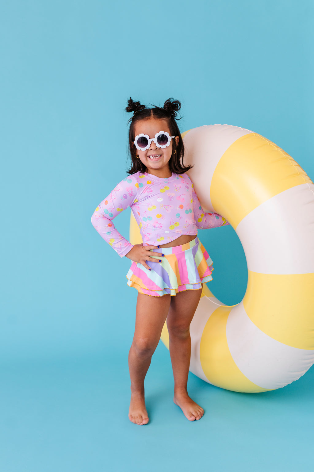 Cherry Crush |  RASHGUARD SKIRTED 2-PIECE