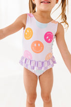 Load image into Gallery viewer, Smilies + Check: Ruffle Skirt ONE-PIECE