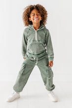 Load image into Gallery viewer, OLIVE | Vintage 1/4th HOODIE-JOGGER Set