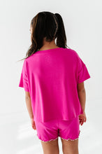 Load image into Gallery viewer, Pink Punch | Boxy Crop + Shorts RIB Set