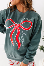 Load image into Gallery viewer, RED BOW (GREEN SHIRT) | Adult *SWEATSHIRT*