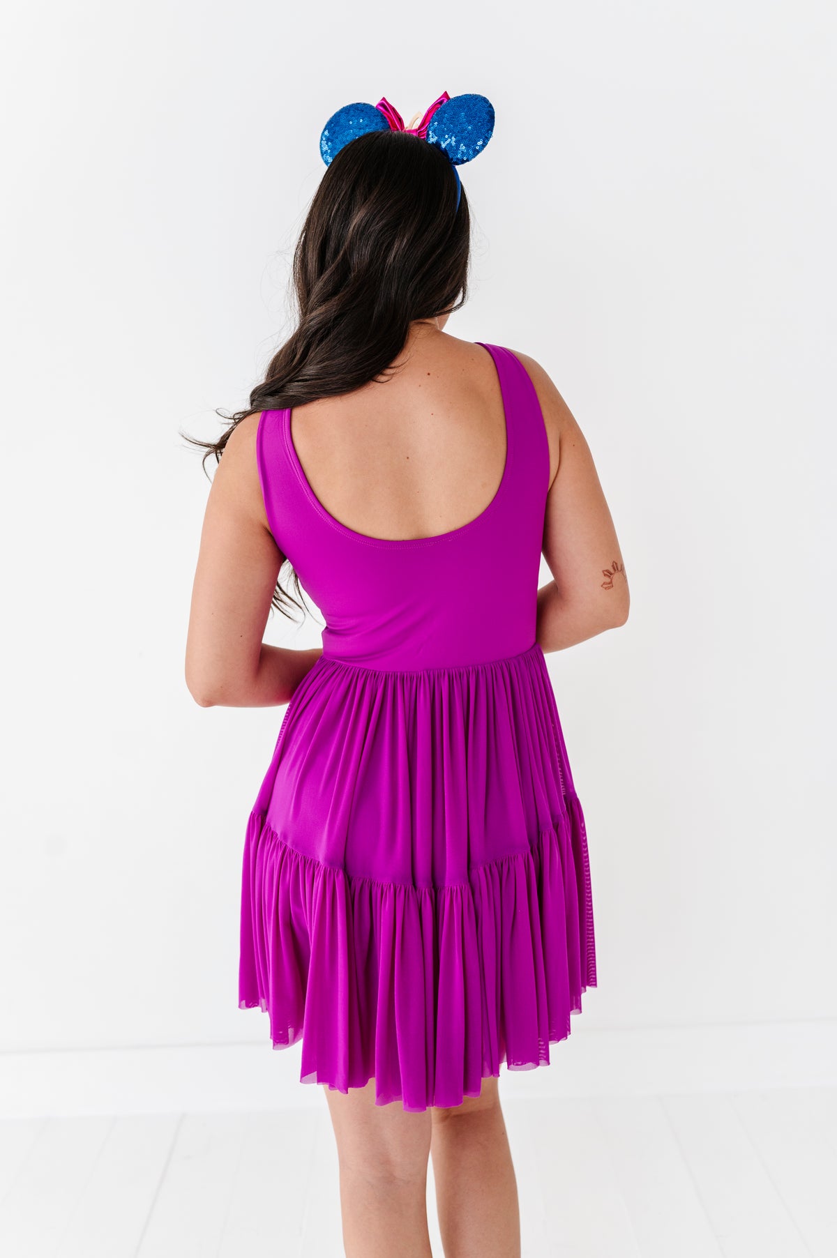 Ana (ADULT) | Raspberry Mesh DRESS