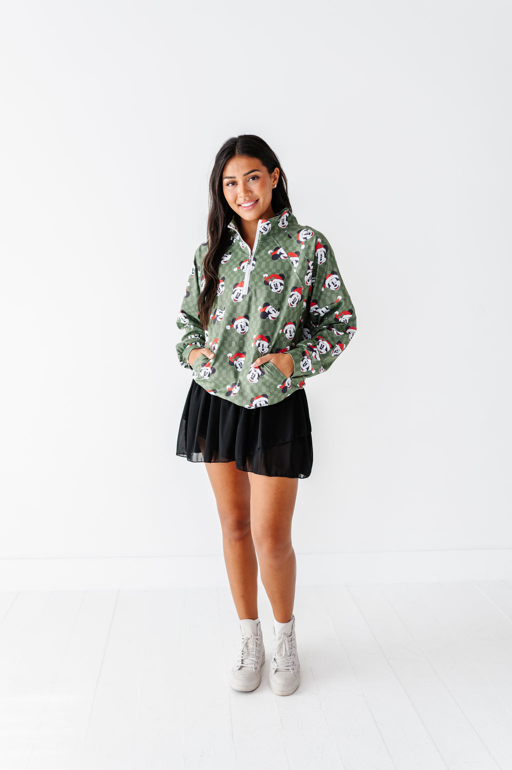 Mickey's Evergreen Check | ADULT 1/4th ZIP