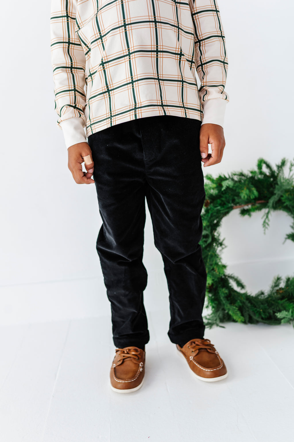 Black | Lined Corduroy Pants
