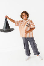 Load image into Gallery viewer, Jack-O-Lantern | Rust Stripe Boxy Tee