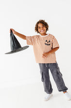Load image into Gallery viewer, Jack-O-Lantern | Rust Stripe Boxy Tee