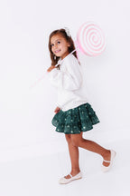 Pine Polka Dot | 3-Tiered Skort