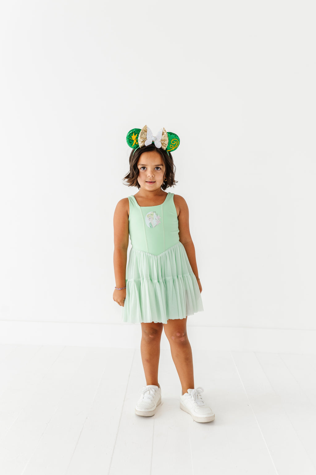 Tink (KIDS) | Lime Mesh DRESS