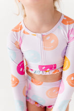 Load image into Gallery viewer, Smilies: 1/4th Zip Rashguard TWO-PIECE