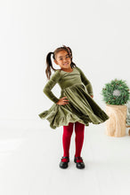 Load image into Gallery viewer, Sage | Velvet Bow Back Dress