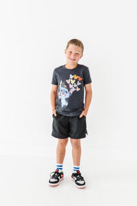 Balloon Stitch | KIDS CHARCOAL TEE