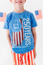 Load image into Gallery viewer, 250 Year Flag | BLUE Boys Curve Hem Tee