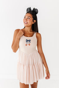 Pumpkin Bow TAN | (ADULT) Mesh DRESS