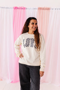 Checkered ‘LOVE’ | ADULT Sweatshirt